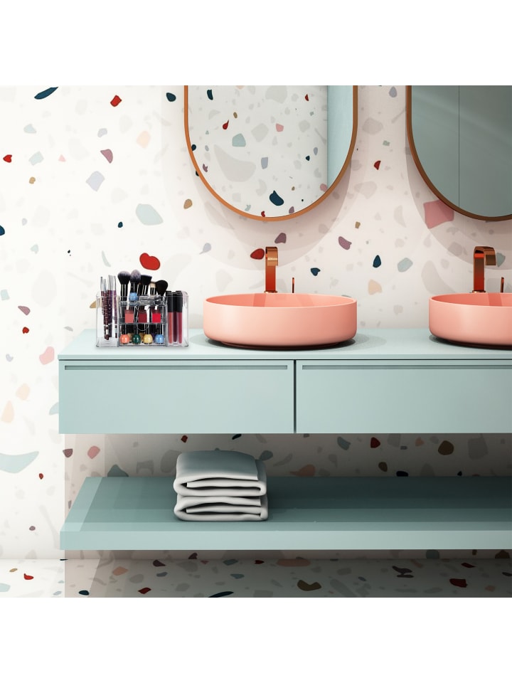 relaxdays Kosmetik Organizer in Transparent - (B)24,5 x (H)13 x (T)14,5 cm günstig kaufen onesize