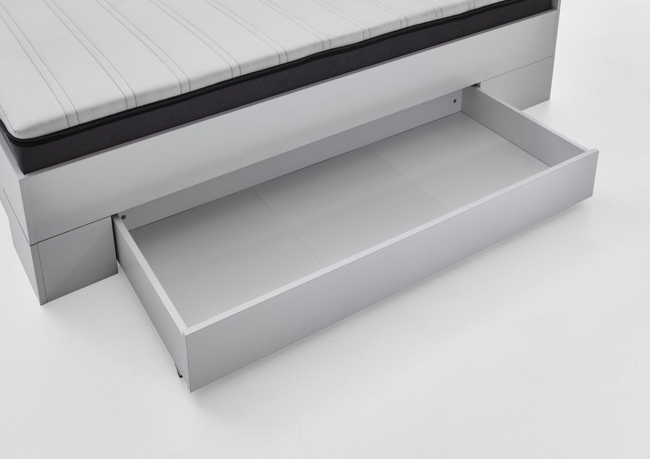 Relita Futonbett SANDRO 90 x 200 cm Liegefläche mit Polsterkopfteil, inkl. Lattenrost, Ausführung Weiß