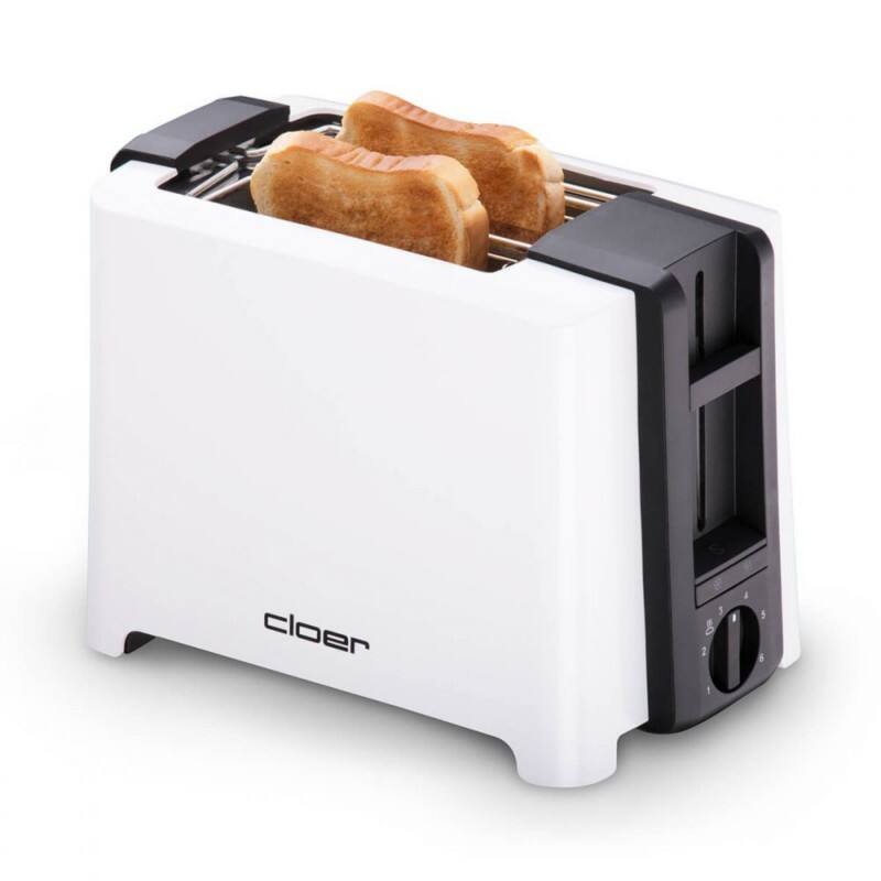 CLOER Toaster Schwarz, Weiß Edelstahl 900 W 3531