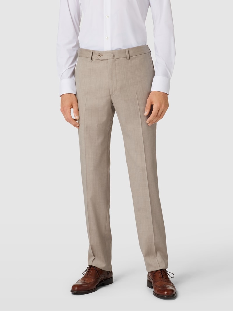 Anzug mit Strukturmuster in beige
