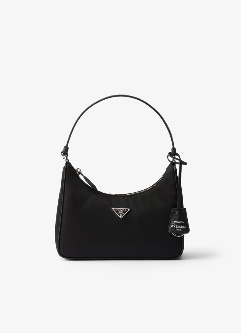 Prada Re-Edition 2005 Re-Nylon Mini -käsilaukku nahkayksityiskohdilla