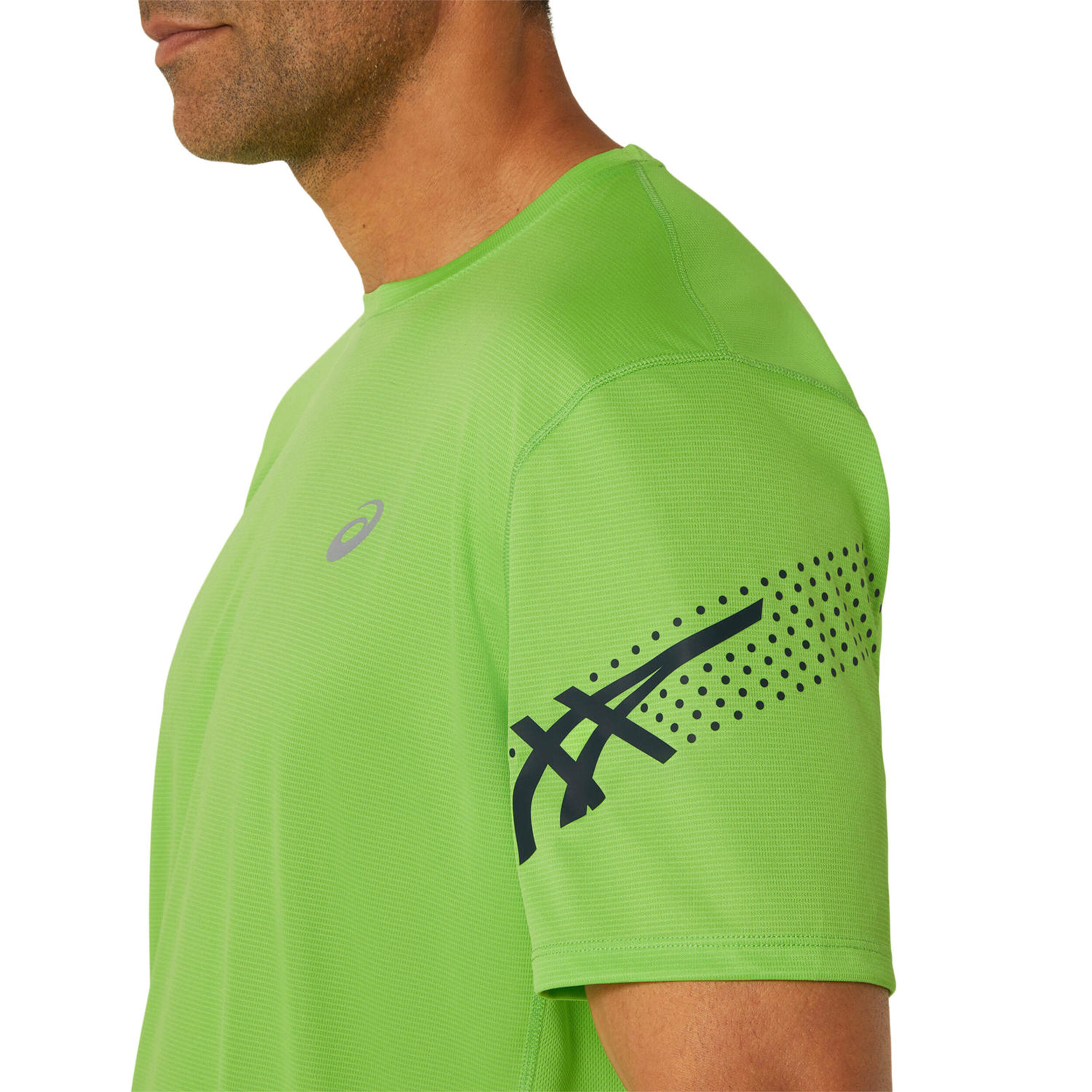 Icon Laufshirt Herren - Limette, Blau