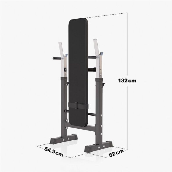 Hantelbank mit Langhantelset, 100 kg, schwarz