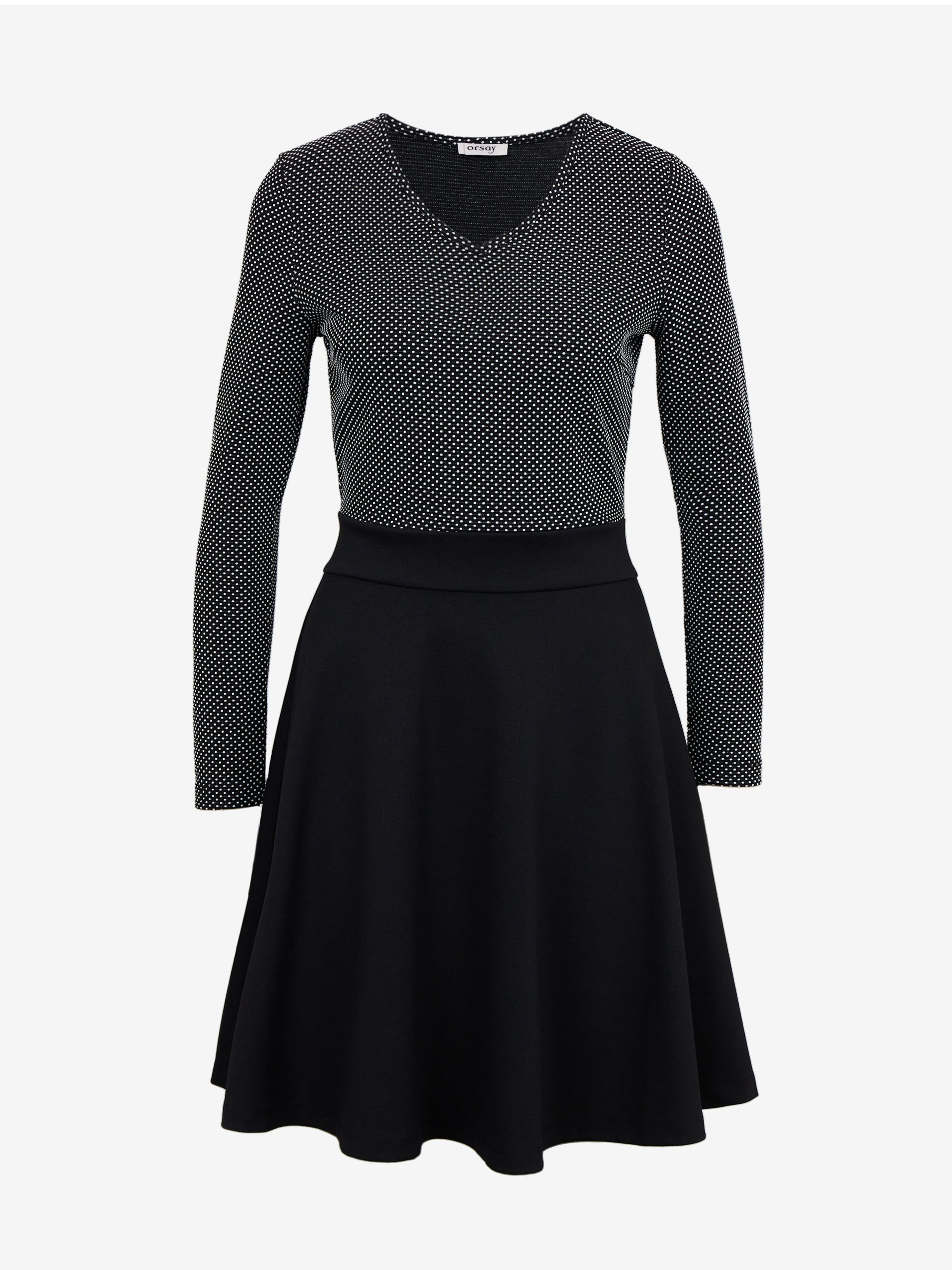 Schwarzes gemustertes Damenkleid ORSAY