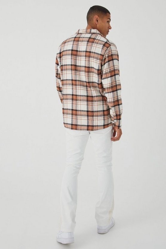 Gehäkelte Slim-Fit Schlagjeans