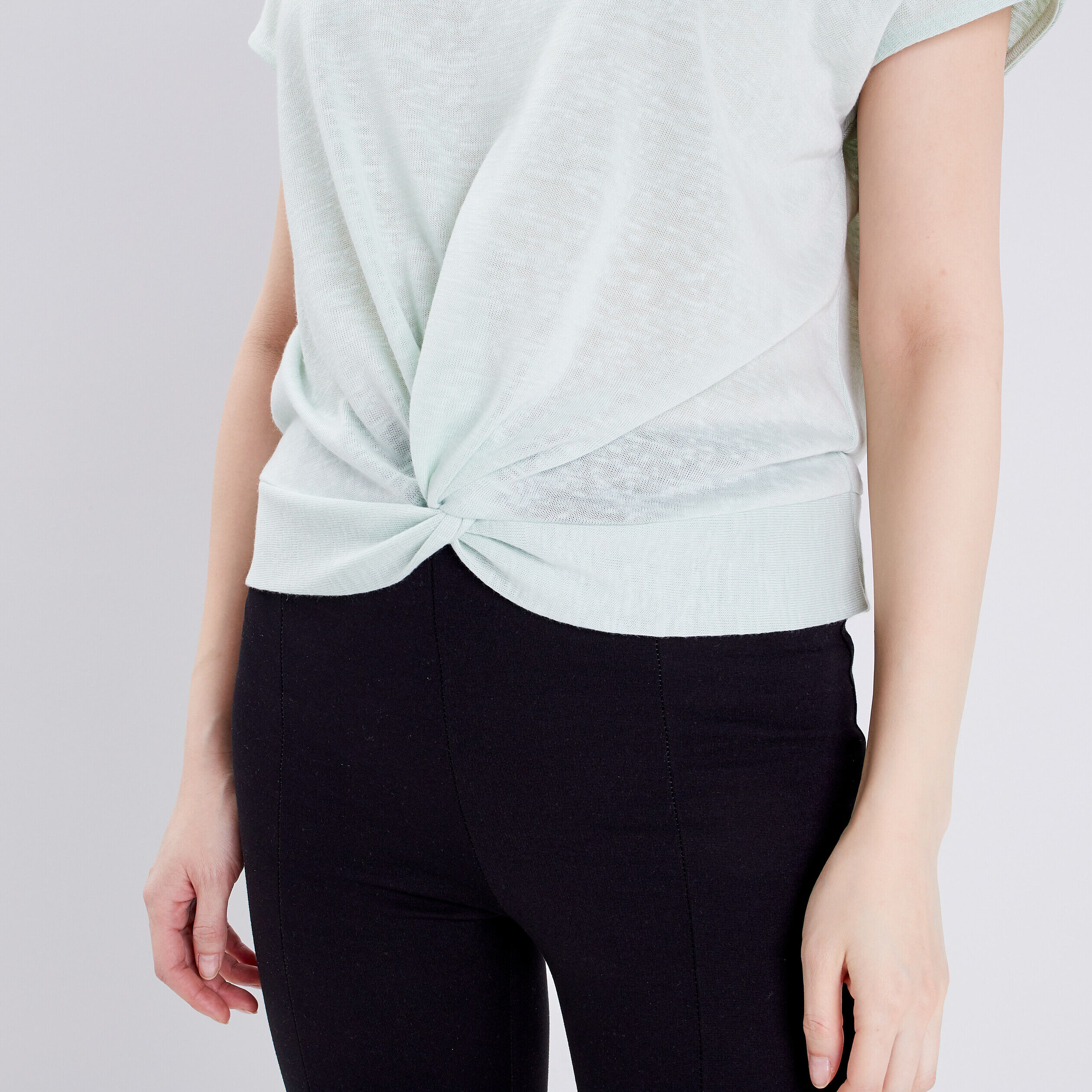 T-shirt manches courtes vert clair femme | Cache Cache