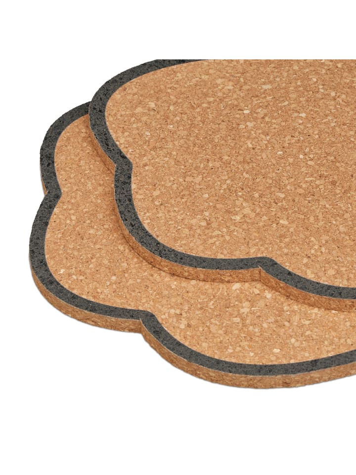 relaxdays 2 x Korkpinnwand in Natur/ Schwarz - (B)44 x (H)29 x (T)1 cm günstig kaufen onesize