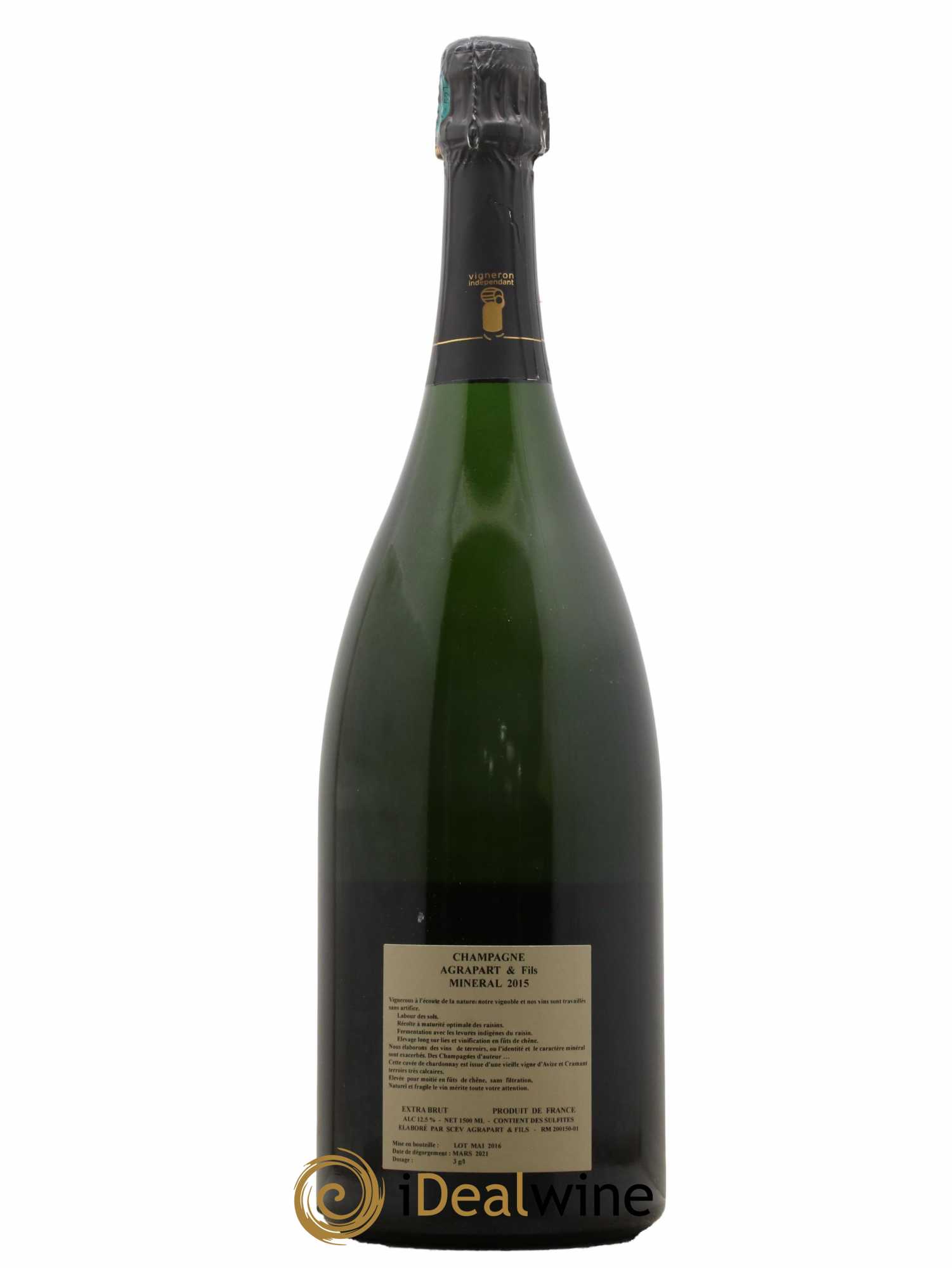 Minéral Extra Brut Blanc de blancs Agrapart & Fils  2015 - Lot de 1 Magnum