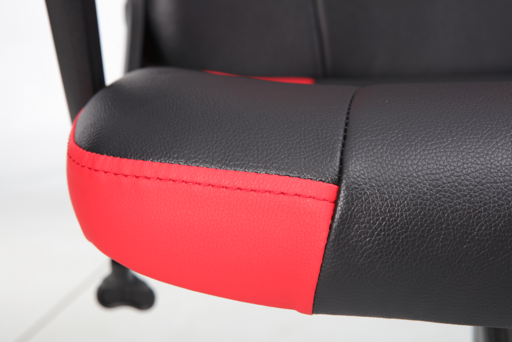Happy Home Happy Home gepolsterter & ergonomischer Gamingsessel schwarz & rot