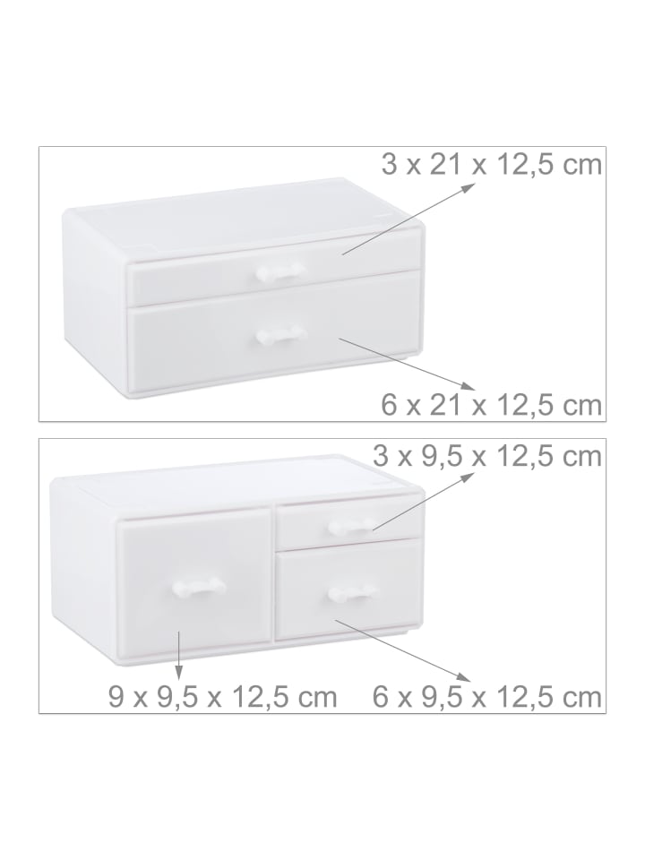 relaxdays Makeup Organizer in Weiß günstig kaufen onesize