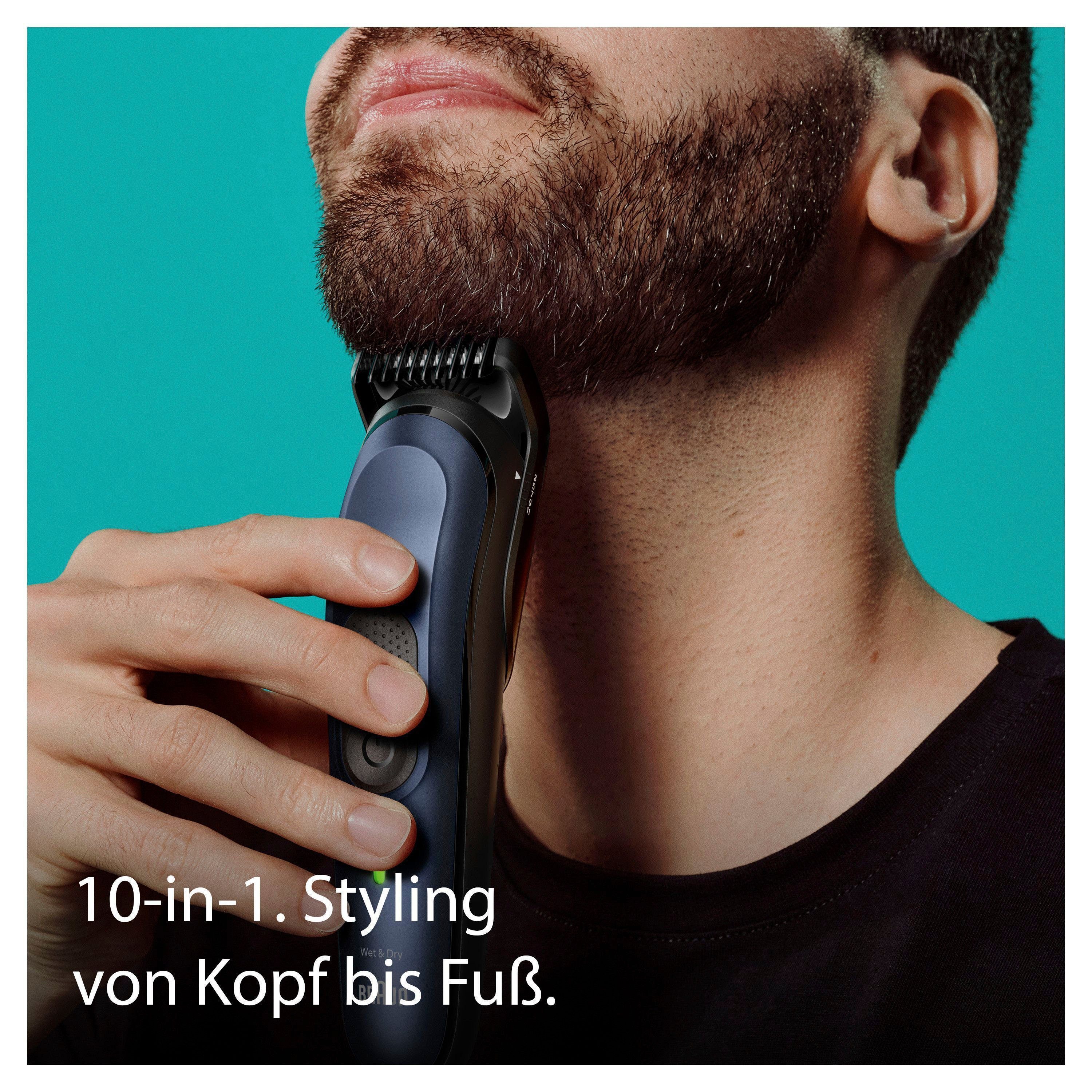 Braun Haarschneider All-In-One Styling Set MGK7421, Styling Set, Wasserdicht, 10-in-1 Barttrimmer