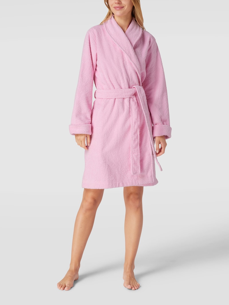 Bademantel mit Strukturmuster Modell 'JACQUARD TERRY ROBE' in pink