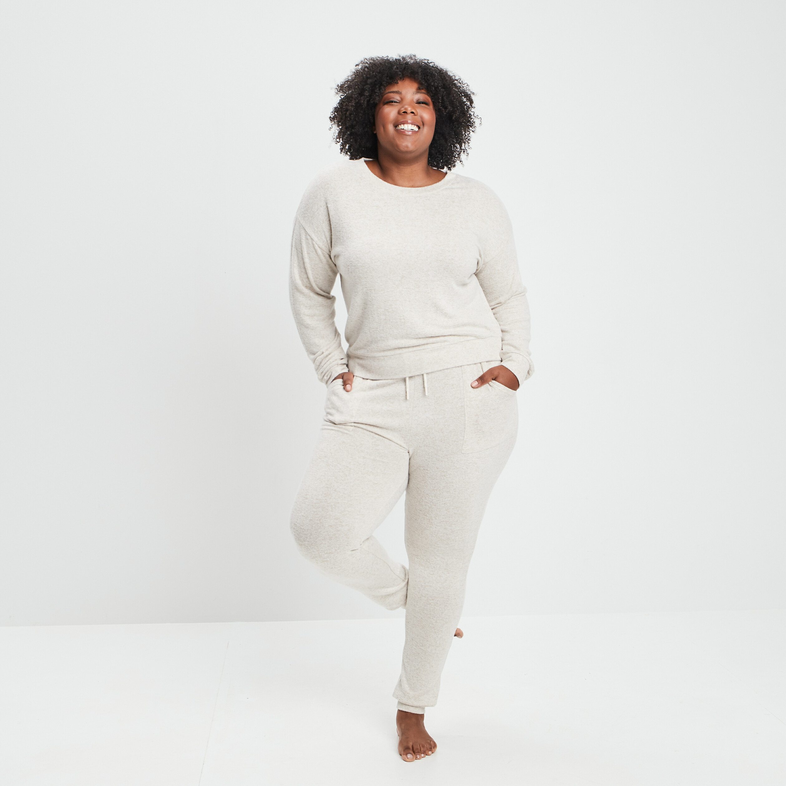 Pantalon de pyjama sable femme grande taille | La Halle