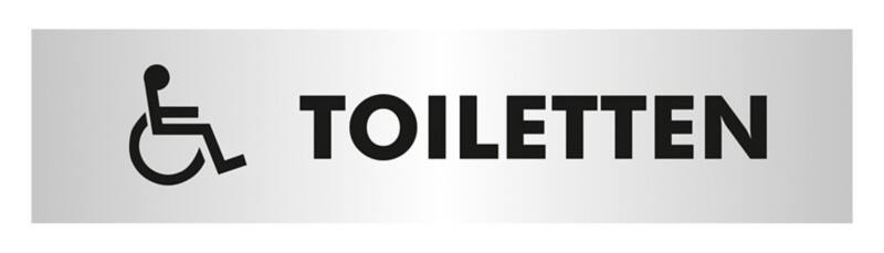 Seco Schild Barrierefreie Toilette Zum Ankleben Aluminium 4,5 x 19 cm