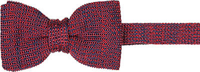 Ascot, Schleife, Strick, rot-blau meliert