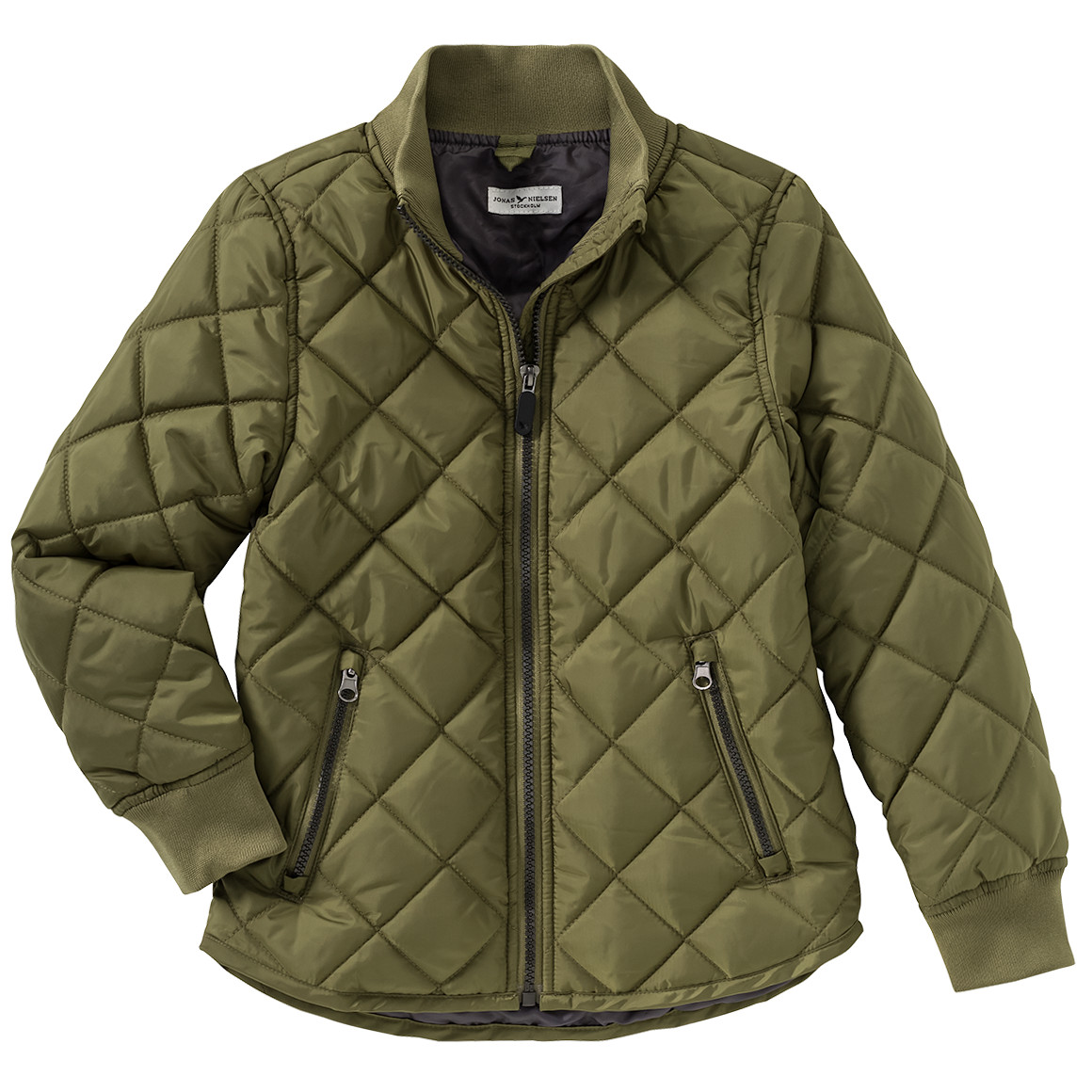 Jungen Steppjacke mit Rippkragen