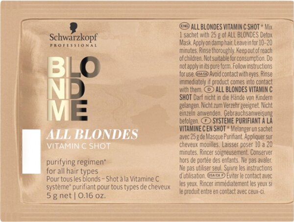 Schwarzkopf Professional BlondMe All Blondes Detox Vitamin C Shots Haarmaske