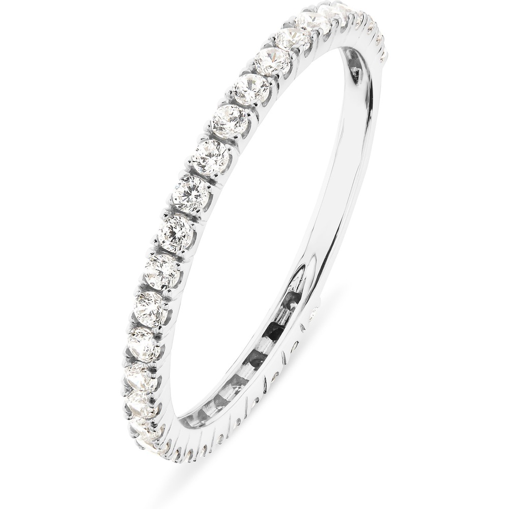 FAVS Bague pour femme 375 Or blanc or blanc Bague