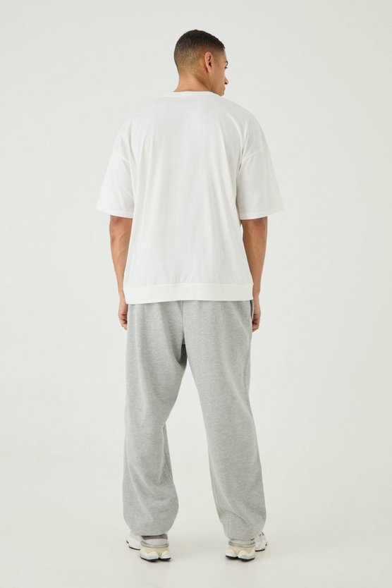 Oversize T-Shirt mit geripptem Saum