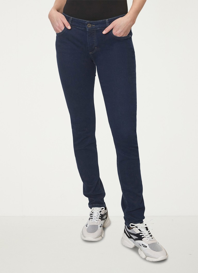 Marc O'Polo Mid waist slim fit jeans with dark wash
