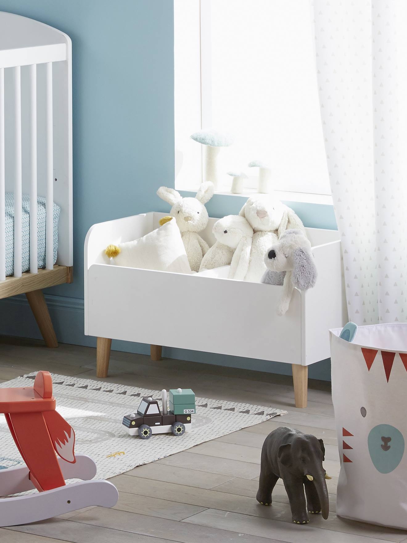 Vertbaudet Kinderzimmer Spieltruhe KONFETTI - weiß/natur