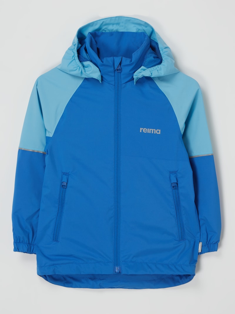 Jacke mit abnehmbarer Kapuze Modell 'Fiskare' - wasserdicht in ozean blau