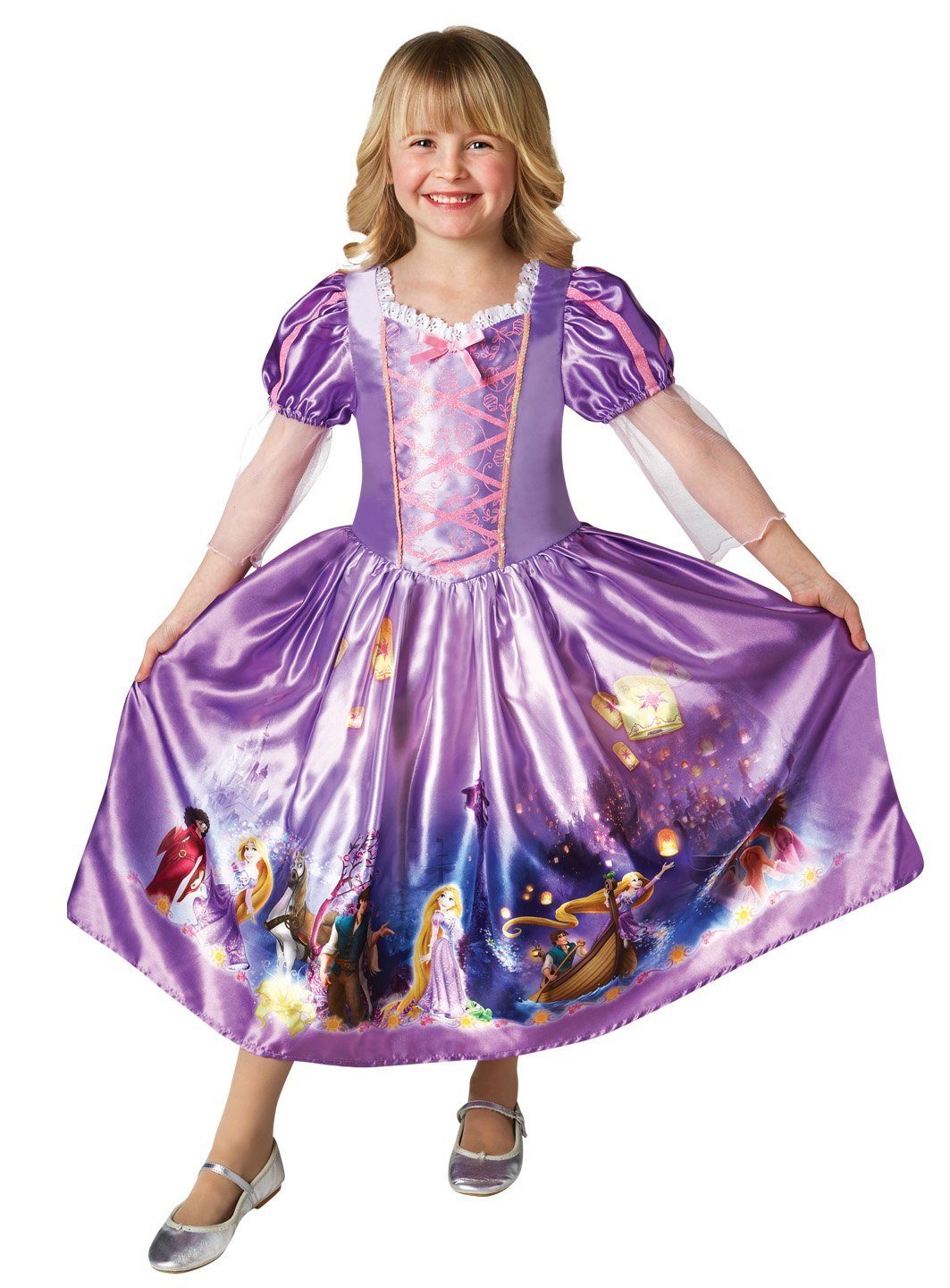 Rubie´s Kostüm  Prinzessin Rapunzel Dream Kinderkostüm, Traumhaftes Prinzessinnenkleid mit Szenen aus dem -Spielfilm