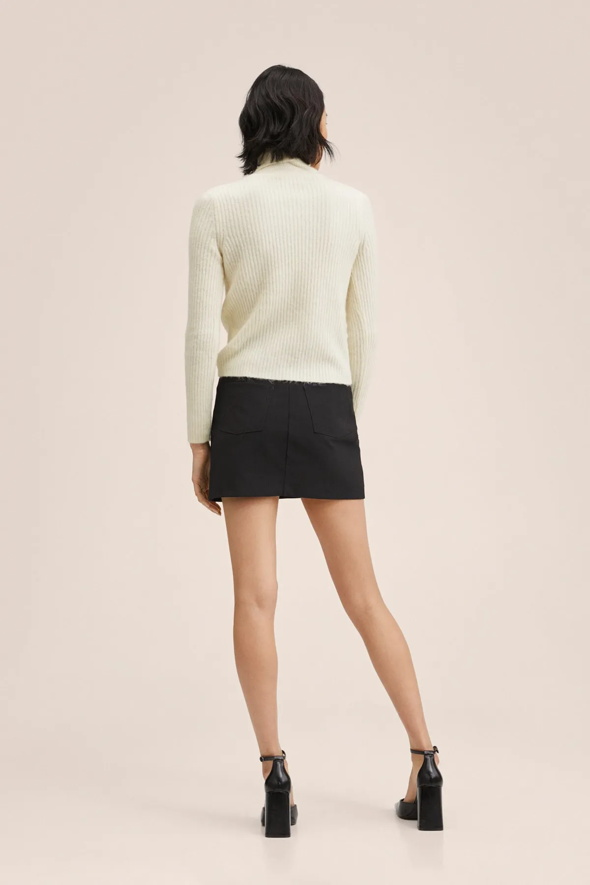 MANGO  Ecrufarbener Damenpullover 27002887