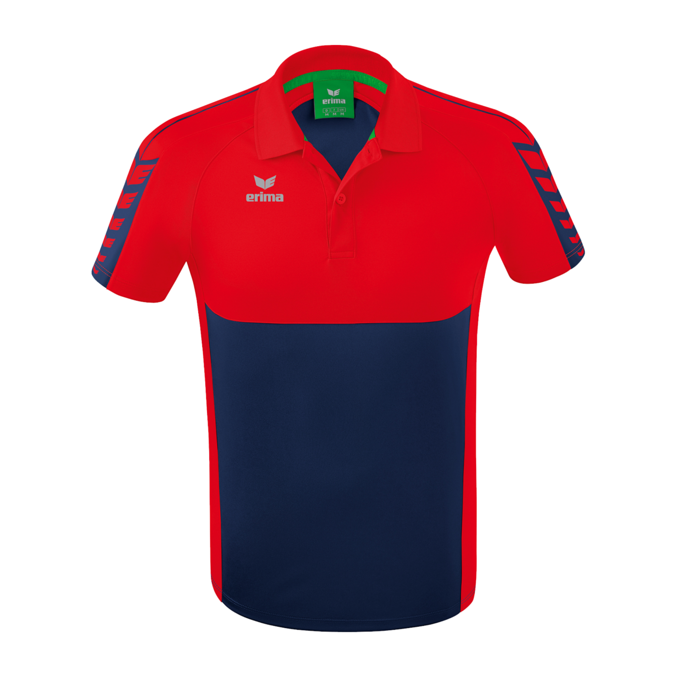 Erima Six Wings Poloshirt Blau Rot