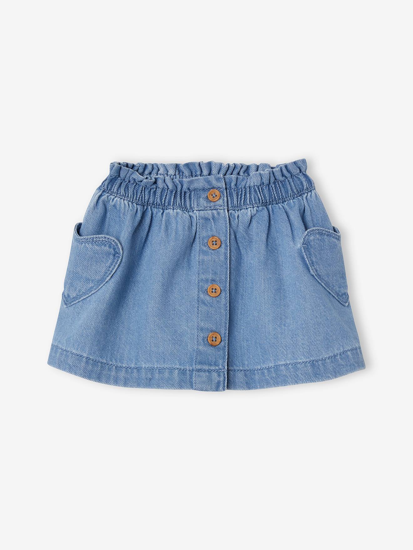 Jupe en denim léger bébé double stone