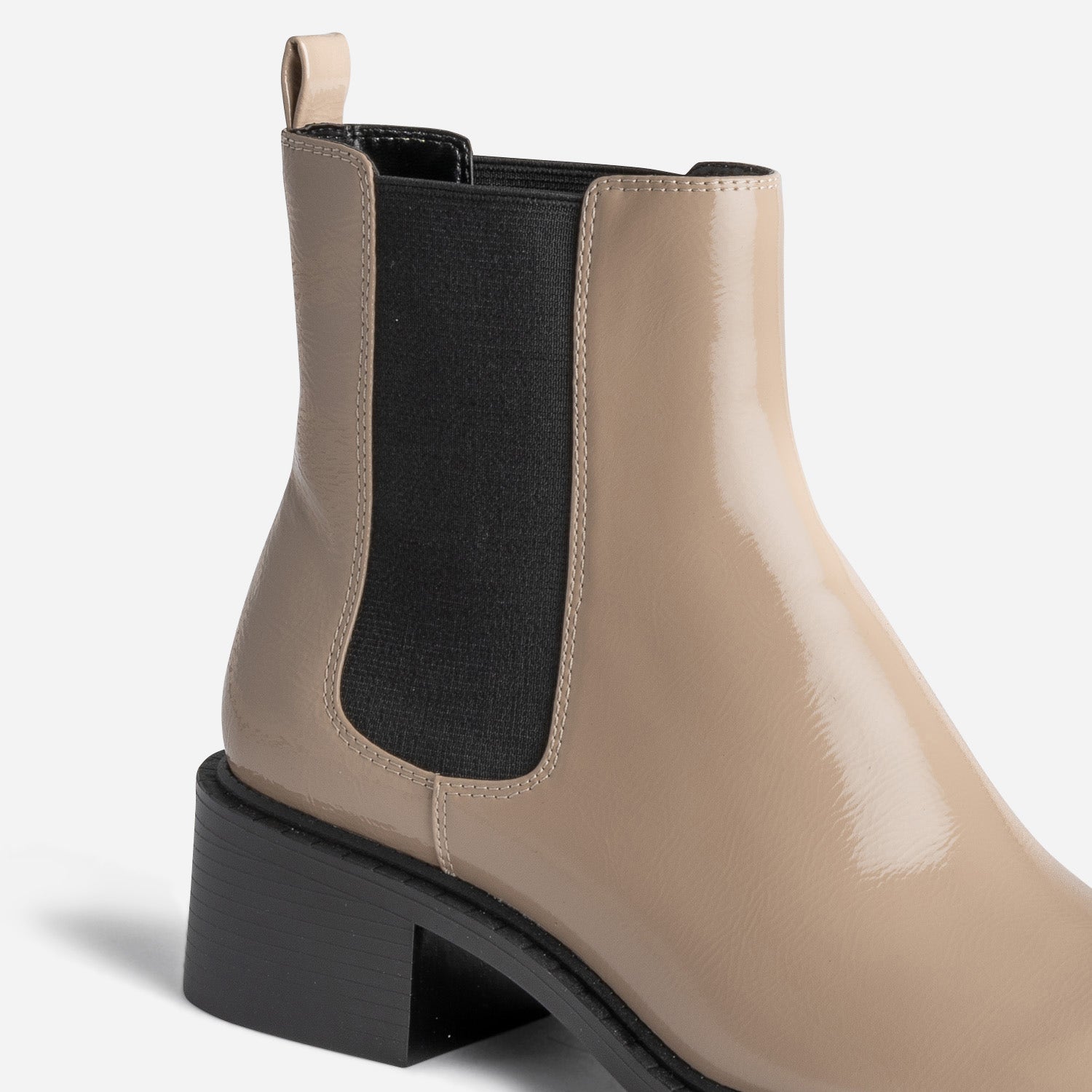 Chelsea boots beige verni