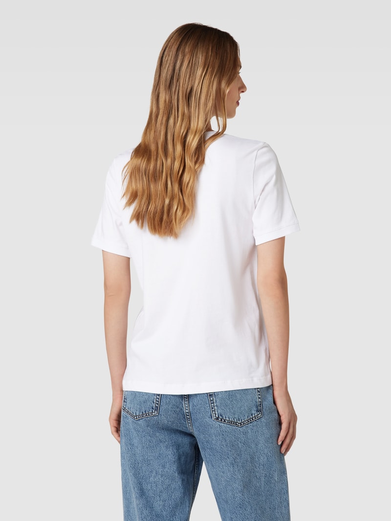 T-Shirt mit Zierbesatz in weiß