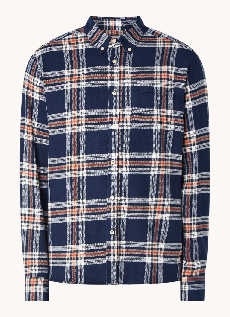 Camicia-giacca Forest Hornet dalla vestibilità classica in cotone biologico con motivo a quadri.