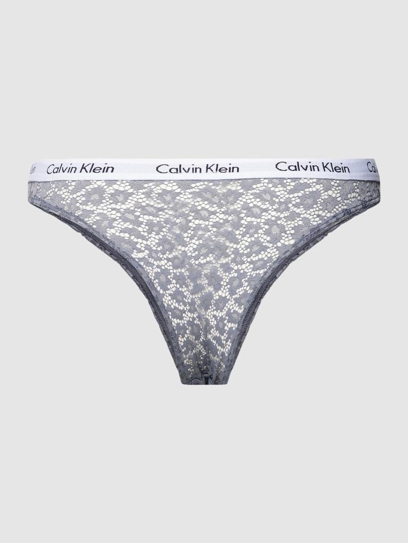 String mit Lochmuster im 3er-Pack Modell 'Carousel' in bordeaux rot