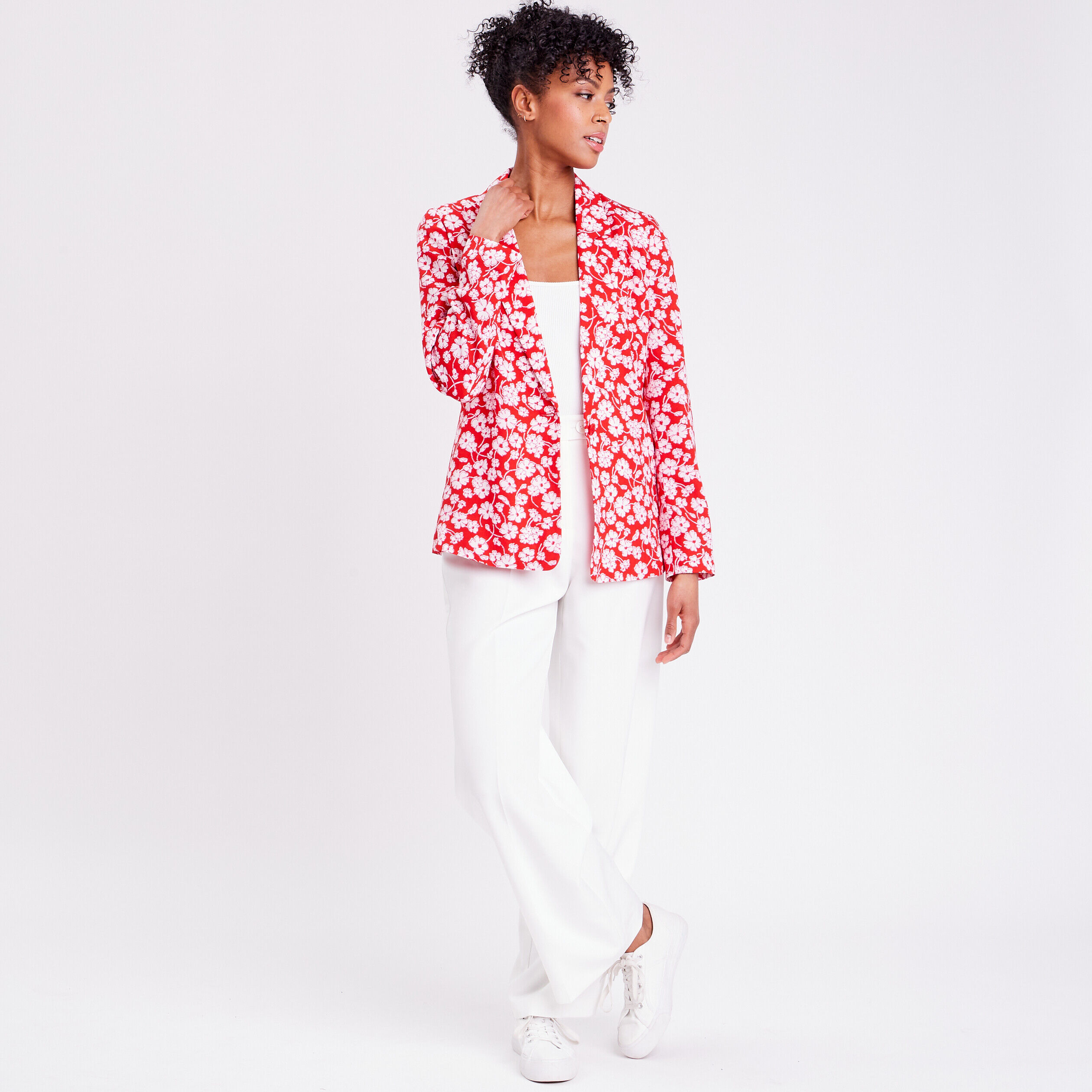 Veste esprit blazer droite rouge femme | Cache Cache