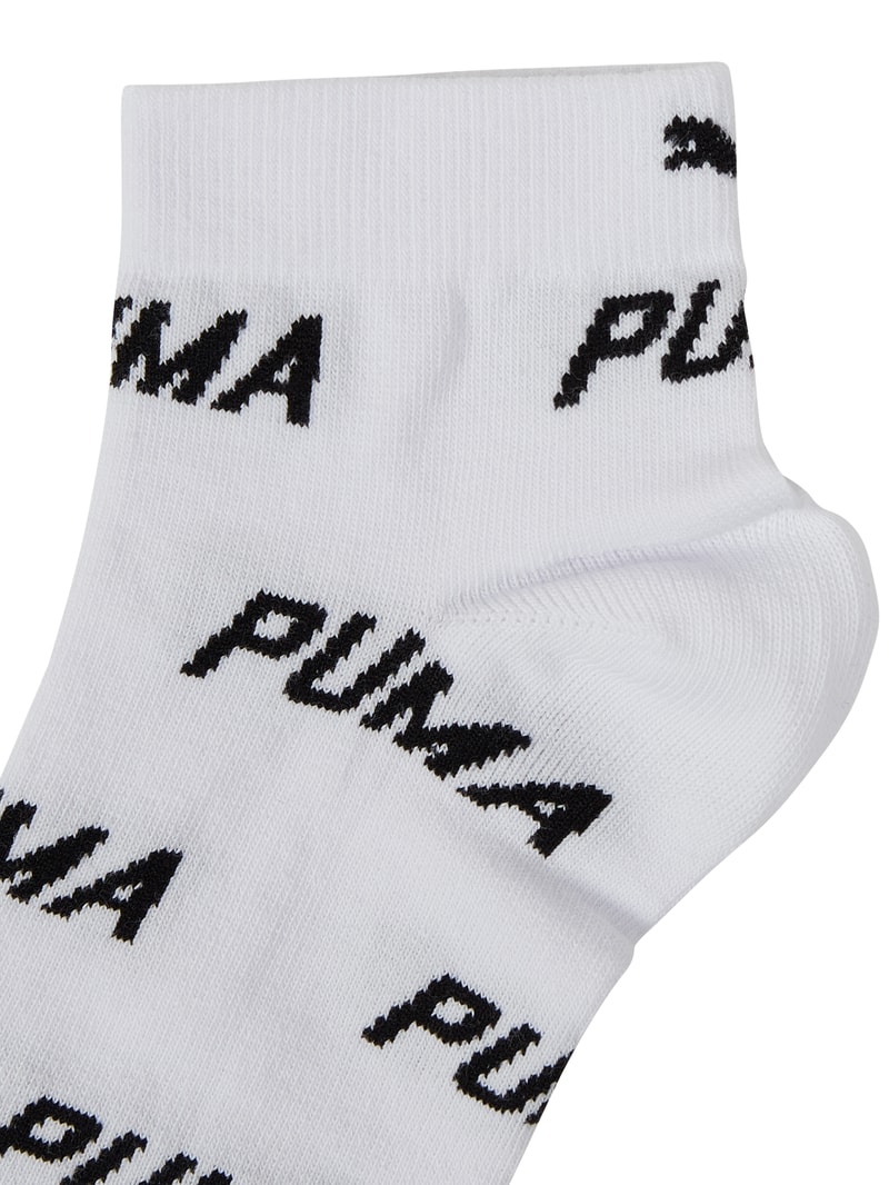 Sneakersocken mit Logo-Muster im 2er-Pack in weiß