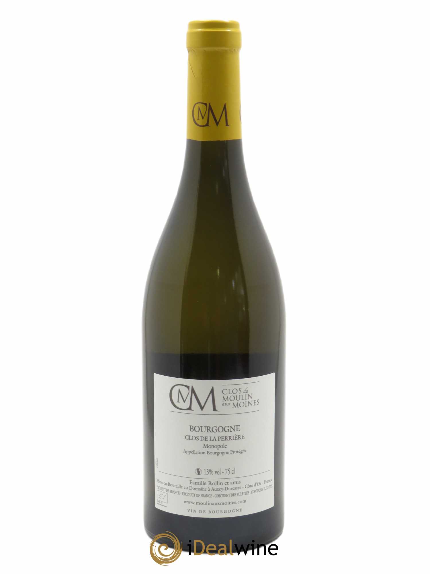 Bourgogne Clos de la Perrière Monopole Clos du Moulin aux Moines  2020 - Lot de 1 Bouteille