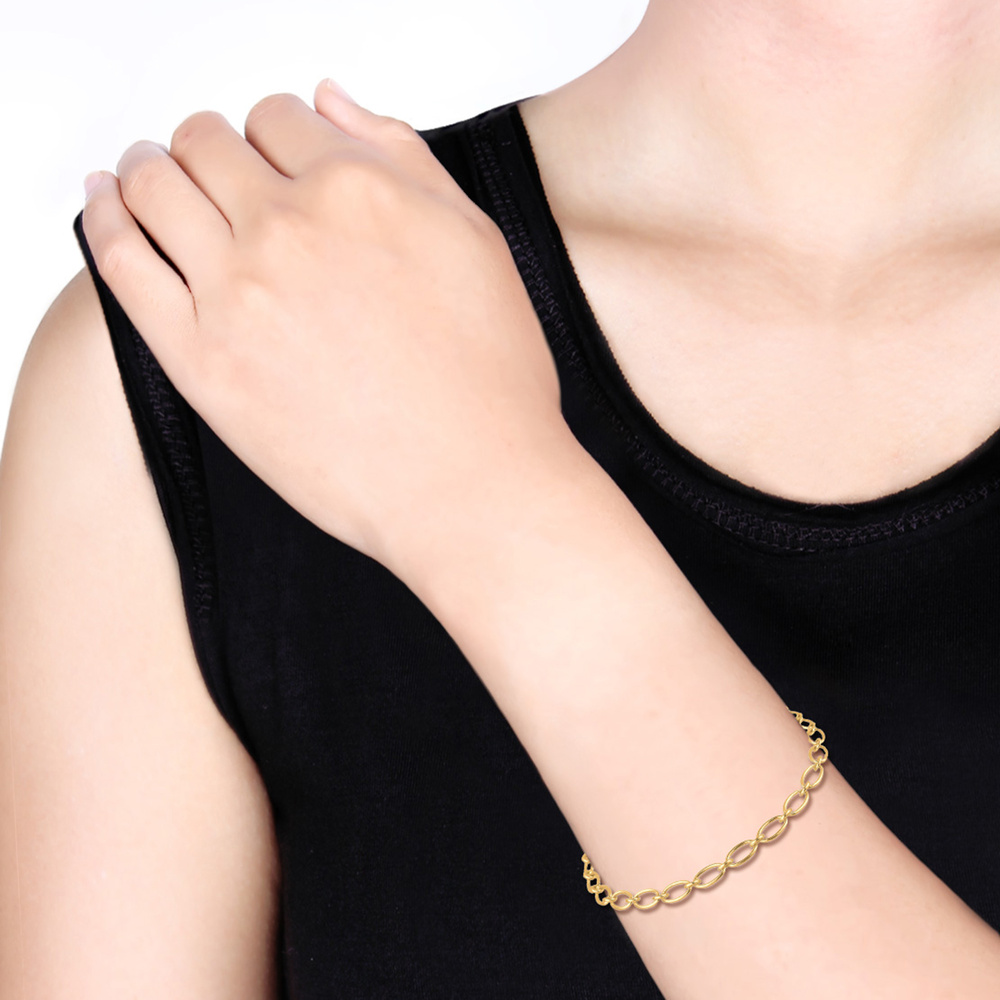 Elli Elli Bracelet Femme Chaîne à l'Allure Moderne en Argent Sterling 925 Bracelet