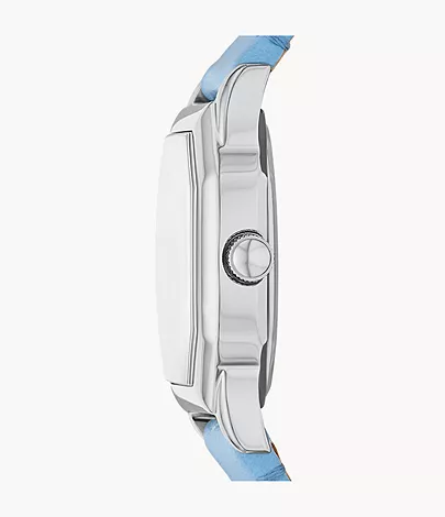 Fossil Uhr Harlow 3-Zeiger-Werk Leder hellblau
