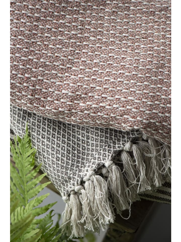 IB Laursen Plaid Rot-Braun Creme 130x160 günstig kaufen onesize