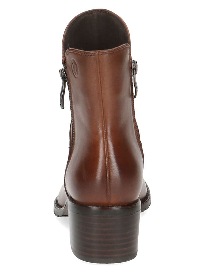 Caprice Leder-Stiefeletten in Braun günstig kaufen