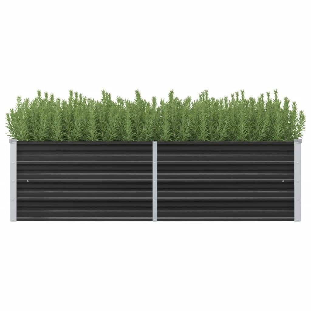 vidaXL Hochbeet Garten-Hochbeet Anthrazit 160 x 40 x 45 cm Verzinkter Stahl (1 St)