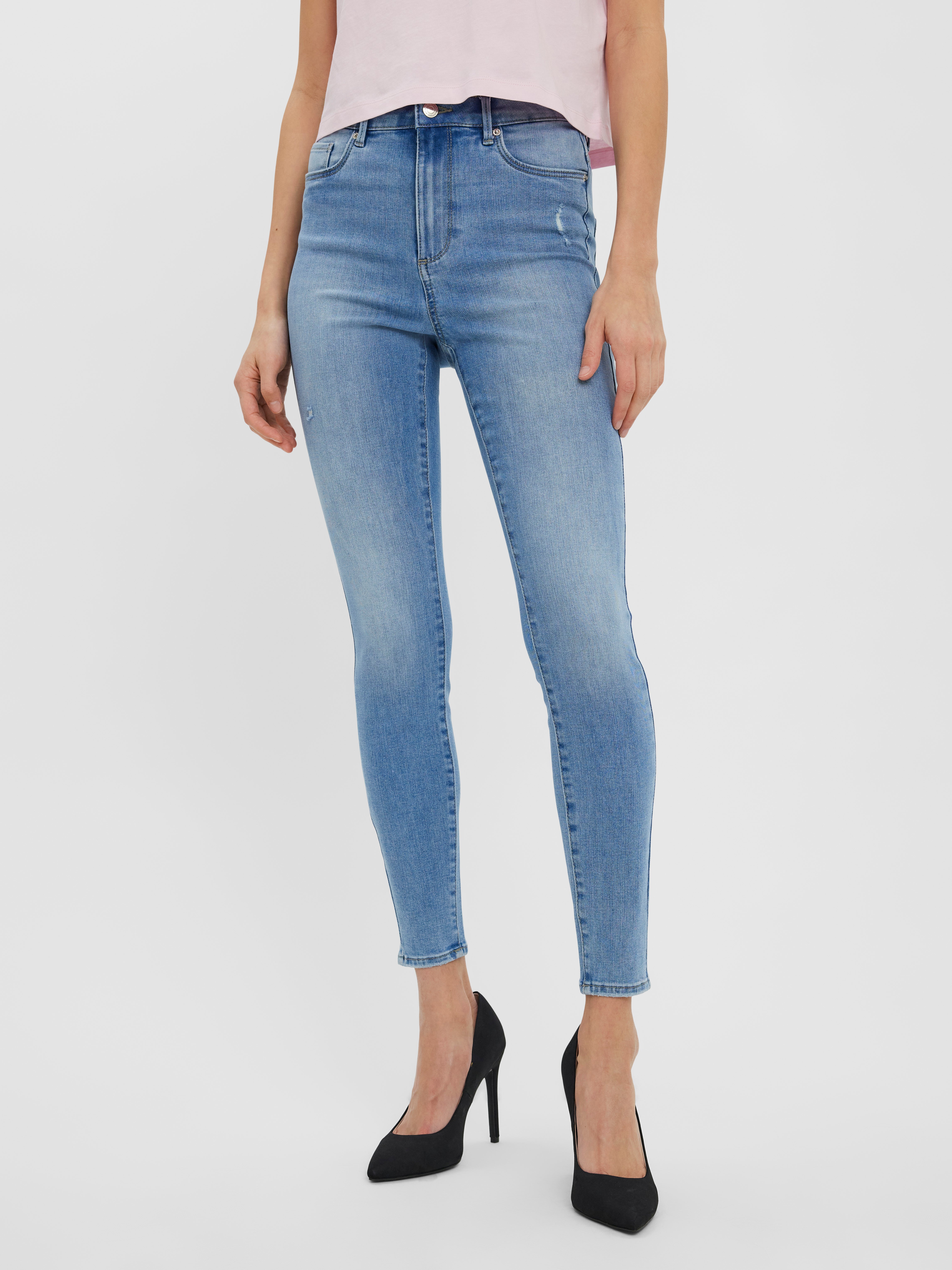 VMSOPHIA Hohe Taille Skinny Fit Jeans