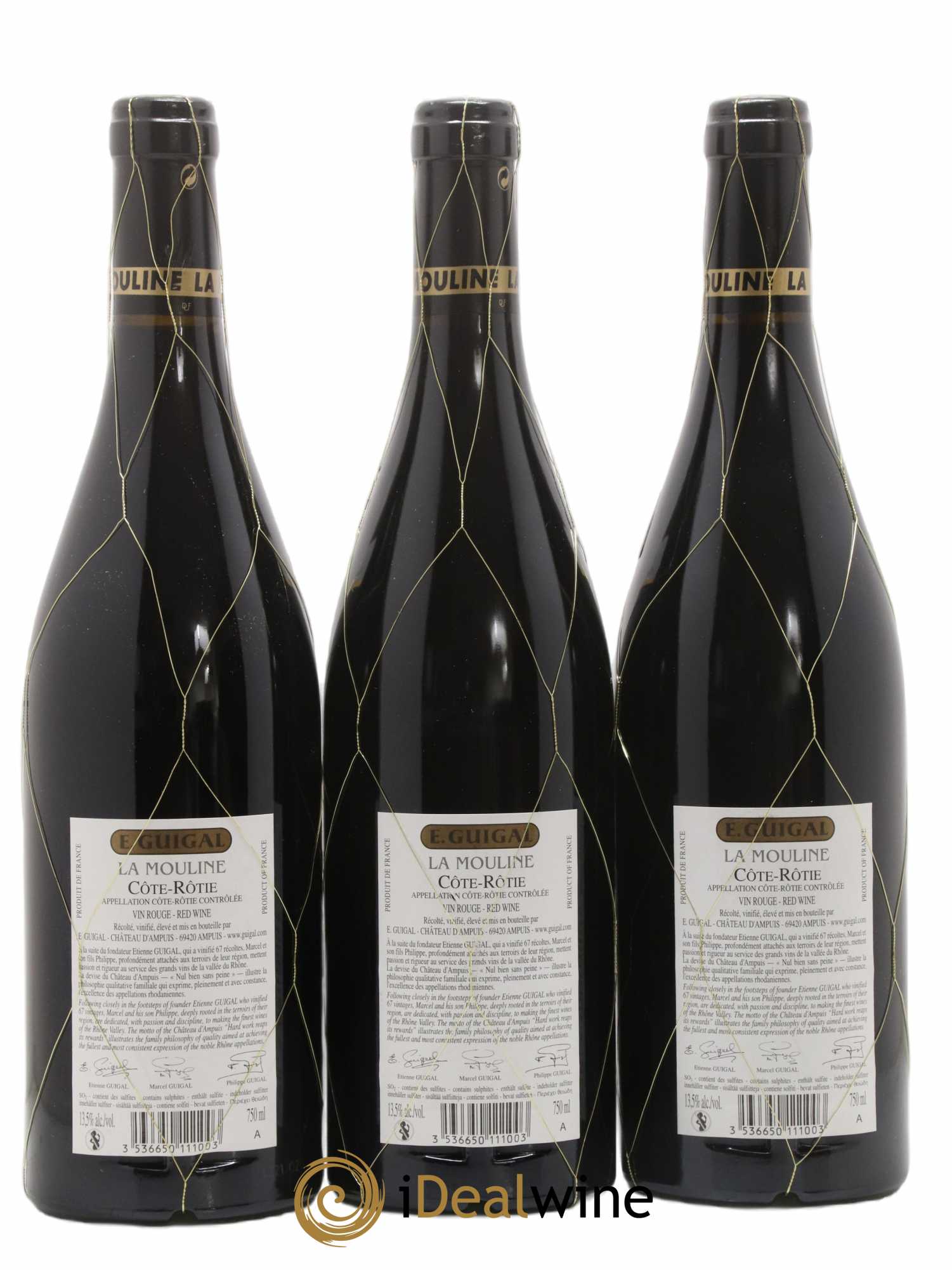 Côte-Rôtie La Mouline Guigal  2013 - Lot de 3 Bouteilles