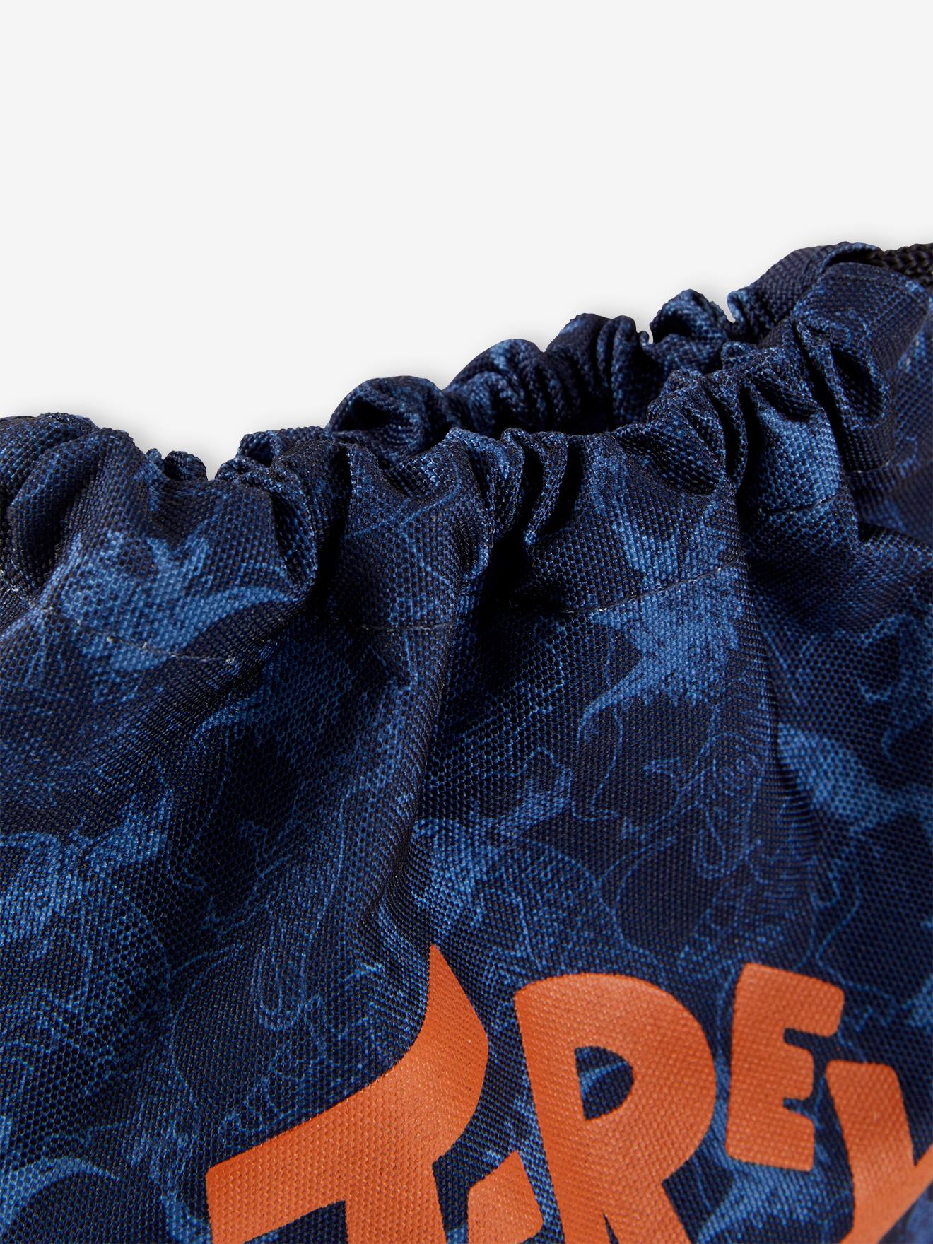 Sac à goûter T-Rex motif dinos garçon dark bleu indigo imprimé