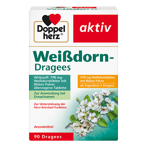 DOPPELHERZ Weißdorn Dragees  90 St  Tabletten, überzogen