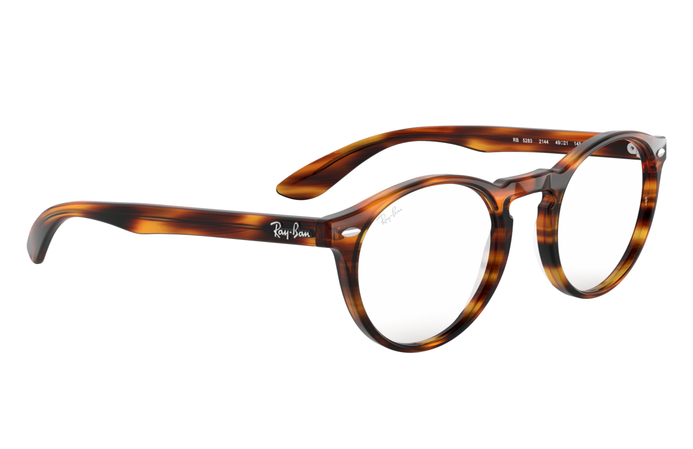 RB5283 OPTICS - Havana cu dungi strălucitoare