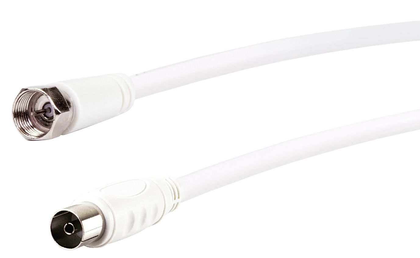 Schwaiger KVCK171 1,5 Meter weißes SAT-Antennen-Adapterkabel