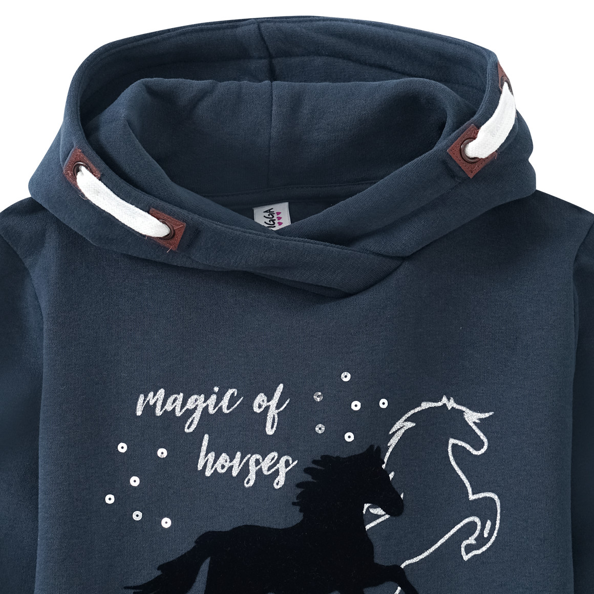 Mädchen Hoodie mit Pferde-Print