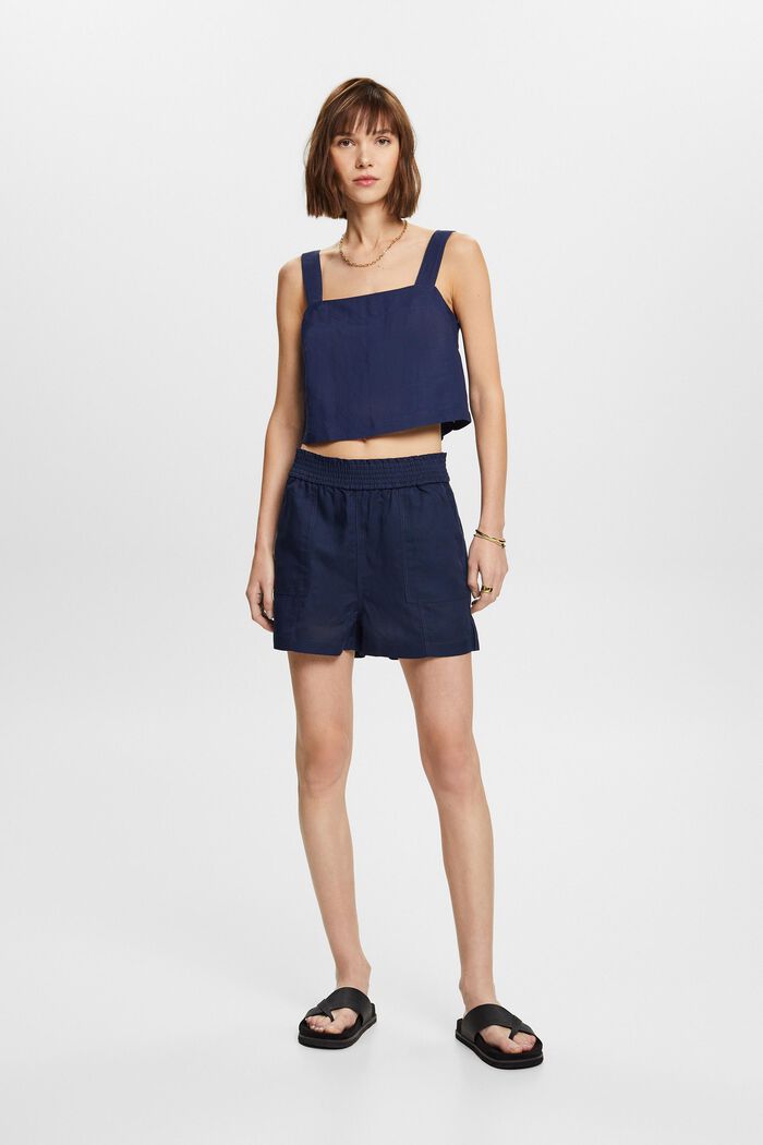 Pull-on-Shorts, Leinenmix